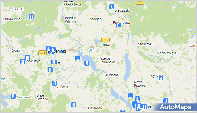 mapa Przerośl Gołdapska, Przerośl Gołdapska na mapie Targeo