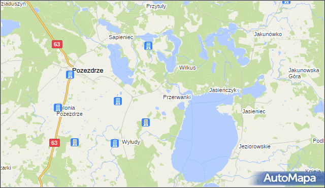 mapa Przerwanki, Przerwanki na mapie Targeo