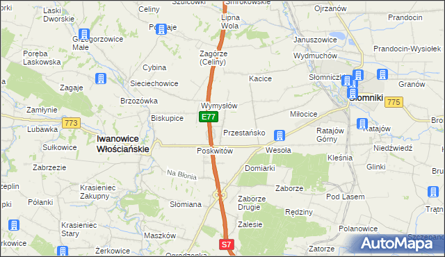 mapa Przestańsko, Przestańsko na mapie Targeo