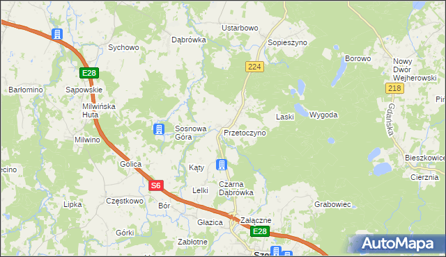 mapa Przetoczyno, Przetoczyno na mapie Targeo