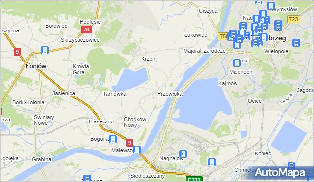 mapa Przewłoka gmina Łoniów, Przewłoka gmina Łoniów na mapie Targeo