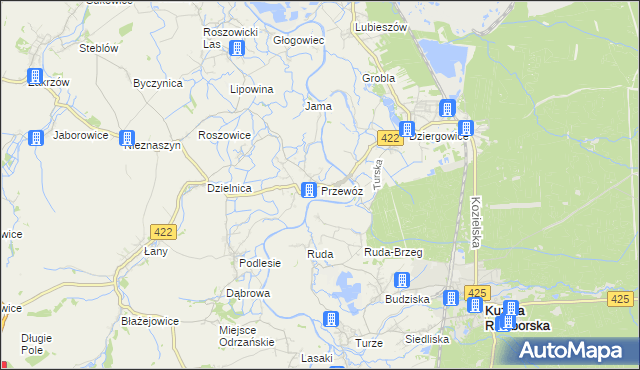 mapa Przewóz gmina Cisek, Przewóz gmina Cisek na mapie Targeo