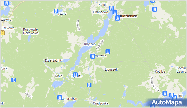 mapa Przewóz gmina Studzienice, Przewóz gmina Studzienice na mapie Targeo