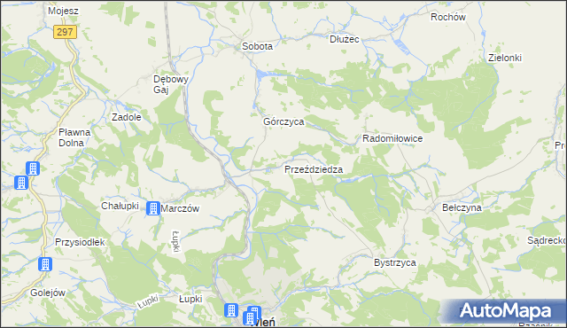 mapa Przeździedza, Przeździedza na mapie Targeo