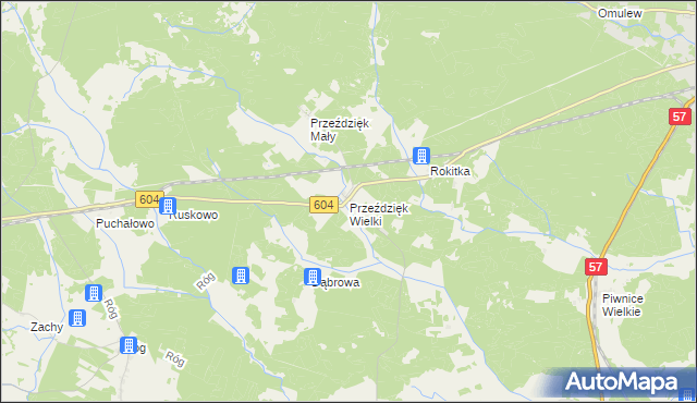 mapa Przeździęk Wielki, Przeździęk Wielki na mapie Targeo