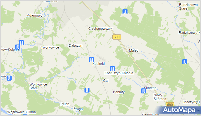 mapa Przybyszyn, Przybyszyn na mapie Targeo