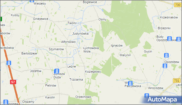 mapa Przydróżek, Przydróżek na mapie Targeo