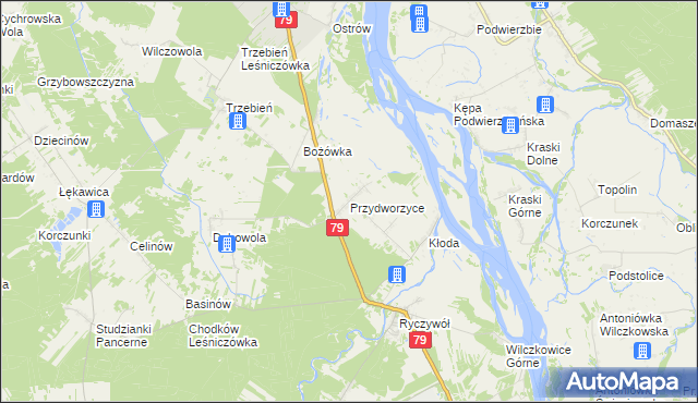 mapa Przydworzyce, Przydworzyce na mapie Targeo