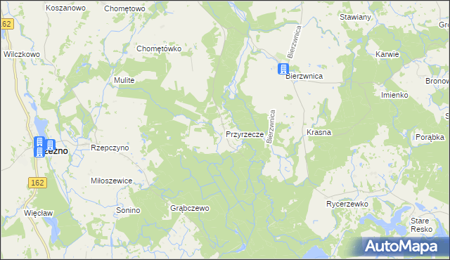 mapa Przyrzecze, Przyrzecze na mapie Targeo