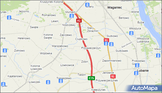 mapa Przywieczerzyn, Przywieczerzyn na mapie Targeo