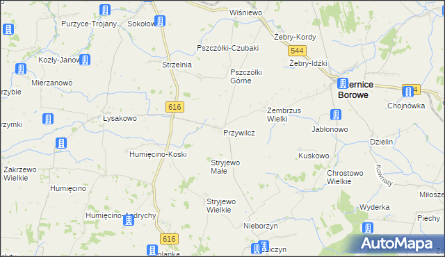 mapa Przywilcz, Przywilcz na mapie Targeo