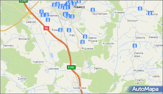 mapa Przywsie, Przywsie na mapie Targeo