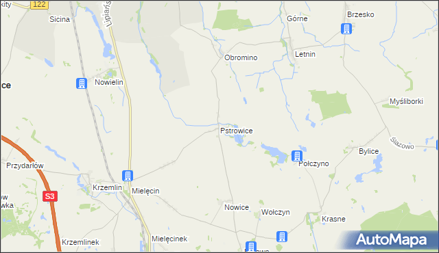 mapa Pstrowice, Pstrowice na mapie Targeo