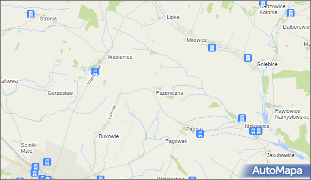 mapa Pszeniczna, Pszeniczna na mapie Targeo