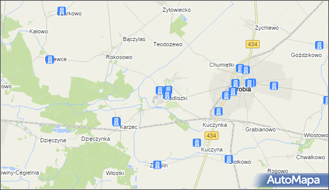 mapa Pudliszki, Pudliszki na mapie Targeo