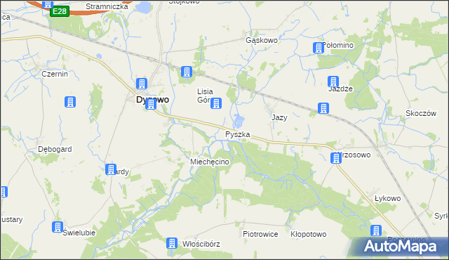 mapa Pyszka, Pyszka na mapie Targeo