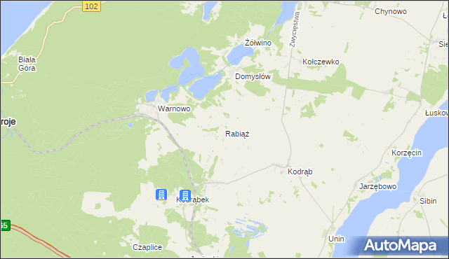 mapa Rabiąż, Rabiąż na mapie Targeo