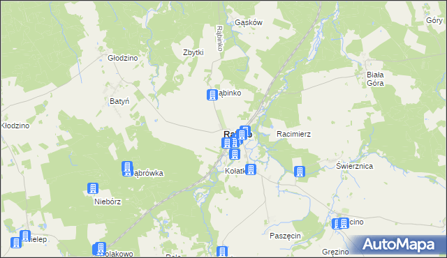 mapa Rąbino, Rąbino na mapie Targeo