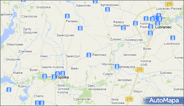 mapa Rabinowo, Rabinowo na mapie Targeo