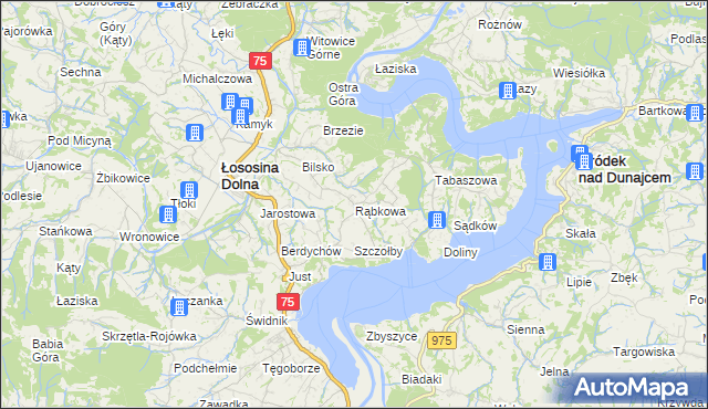 mapa Rąbkowa, Rąbkowa na mapie Targeo