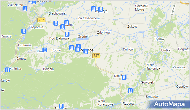 mapa Radestów, Radestów na mapie Targeo