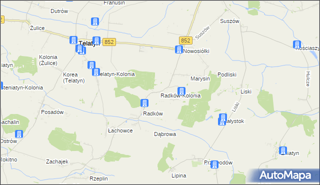 mapa Radków-Kolonia, Radków-Kolonia na mapie Targeo