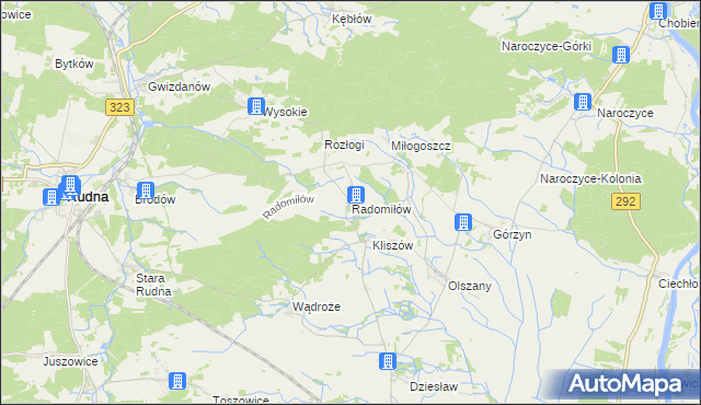 mapa Radomiłów, Radomiłów na mapie Targeo