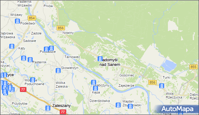 mapa Radomyśl nad Sanem, Radomyśl nad Sanem na mapie Targeo