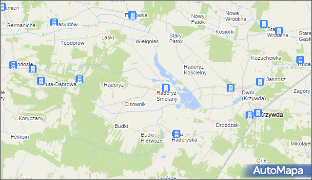 mapa Radoryż Smolany, Radoryż Smolany na mapie Targeo