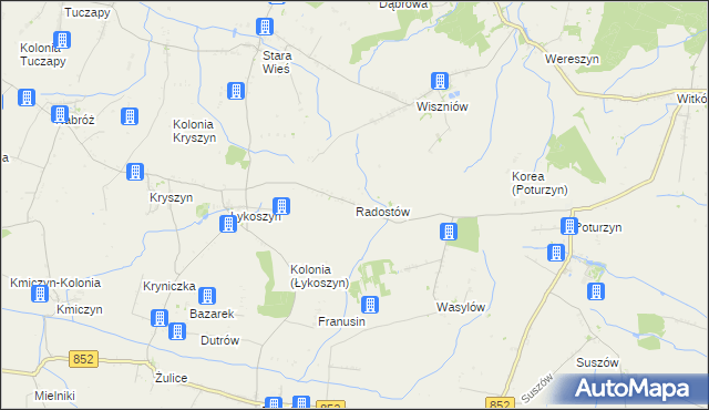 mapa Radostów gmina Mircze, Radostów gmina Mircze na mapie Targeo