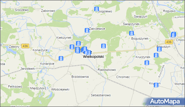 mapa Radoszkowo Drugie, Radoszkowo Drugie na mapie Targeo