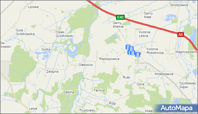 mapa Radoszowice, Radoszowice na mapie Targeo