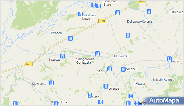 mapa Radzie gmina Jaświły, Radzie gmina Jaświły na mapie Targeo