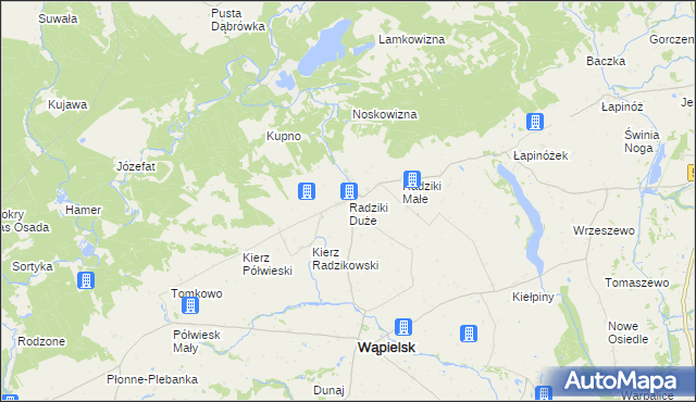 mapa Radziki Duże, Radziki Duże na mapie Targeo