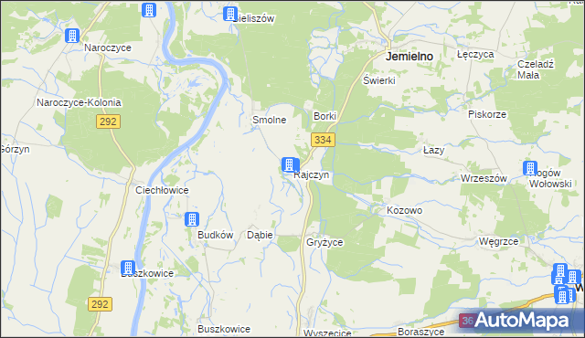 mapa Rajczyn, Rajczyn na mapie Targeo