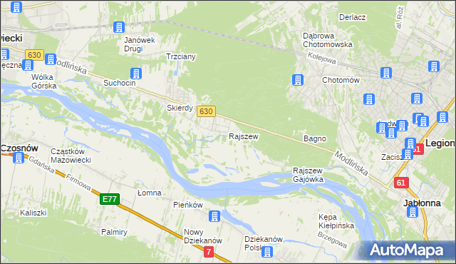 mapa Rajszew, Rajszew na mapie Targeo