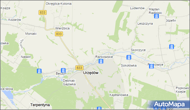 mapa Rankowskie, Rankowskie na mapie Targeo