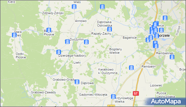 mapa Rapaty-Sulimy, Rapaty-Sulimy na mapie Targeo