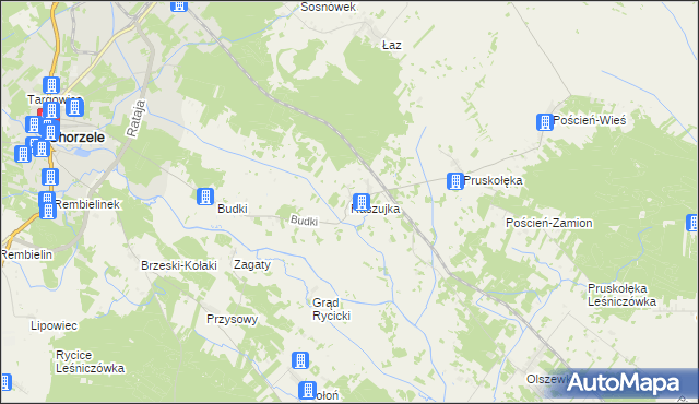 mapa Raszujka, Raszujka na mapie Targeo