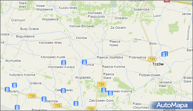 mapa Rawica-Józefatka, Rawica-Józefatka na mapie Targeo