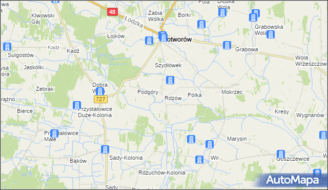 mapa Rdzów, Rdzów na mapie Targeo