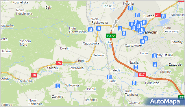 mapa Rębków, Rębków na mapie Targeo