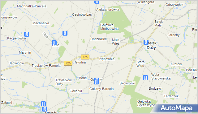 mapa Rębowola, Rębowola na mapie Targeo