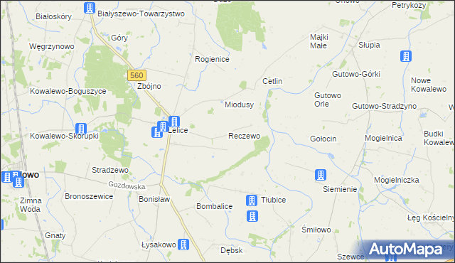mapa Reczewo, Reczewo na mapie Targeo