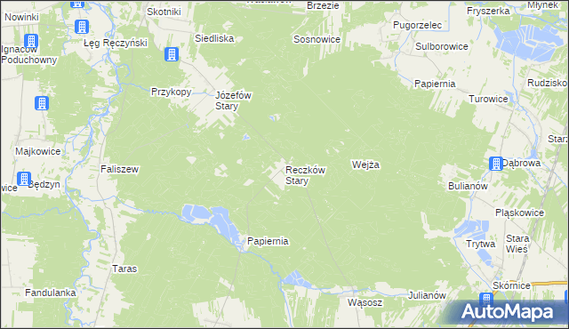 mapa Reczków Stary, Reczków Stary na mapie Targeo