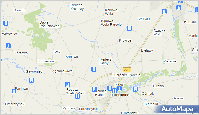 mapa Redecz Kalny, Redecz Kalny na mapie Targeo