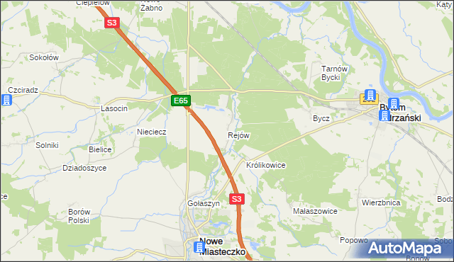 mapa Rejów, Rejów na mapie Targeo