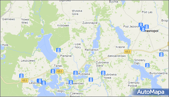 mapa Remieńkiń, Remieńkiń na mapie Targeo