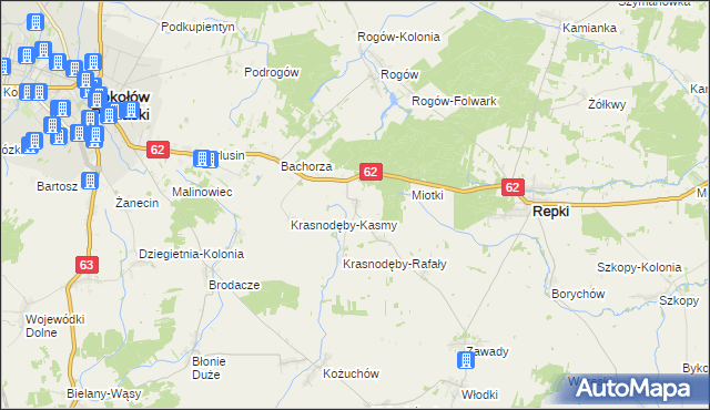 mapa Remiszew Duży, Remiszew Duży na mapie Targeo