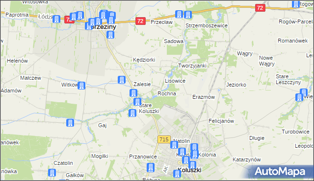 mapa Rochna, Rochna na mapie Targeo